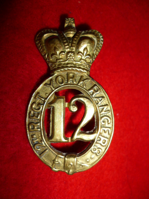 MM73 - 12th Bn (York Rangers) Cap Badge, 1900-20